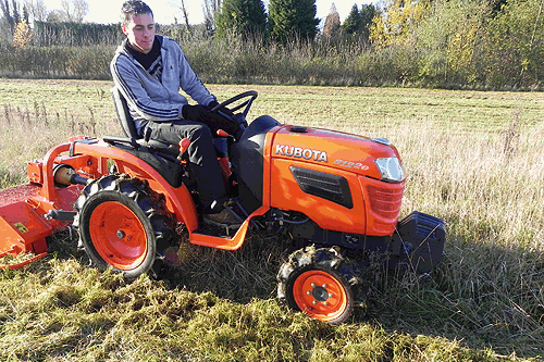 man on tractor