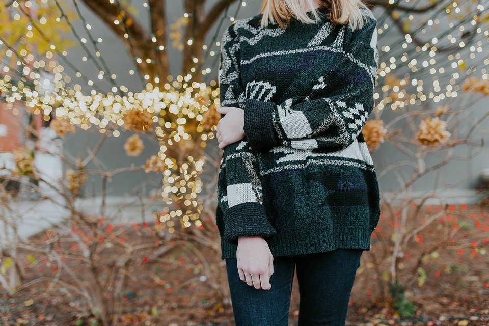 a Christmas sweater